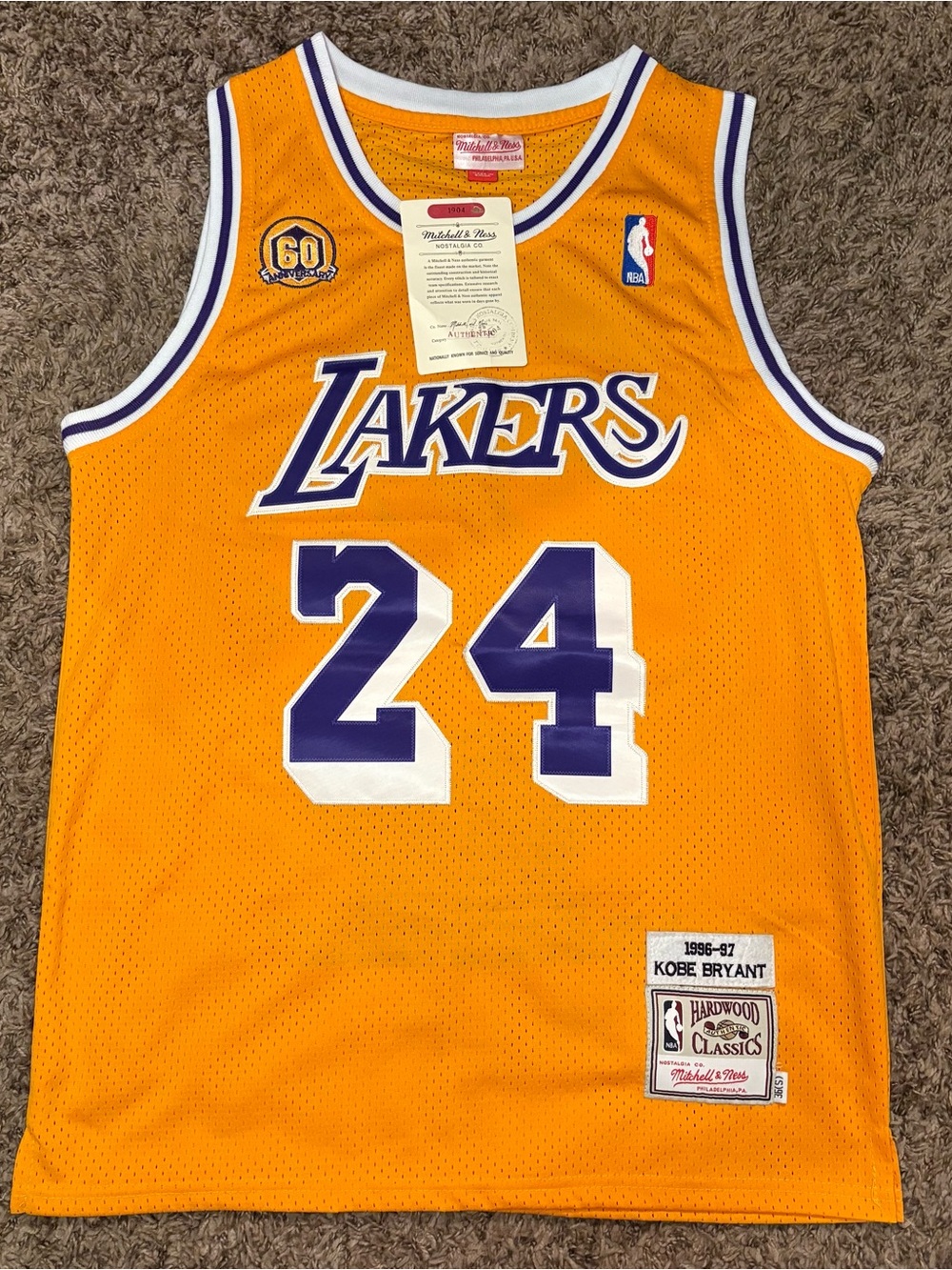 Mitchell & Ness Kobe Bryant Lakers #24 Hardwood Classics Jersey NWT Mint